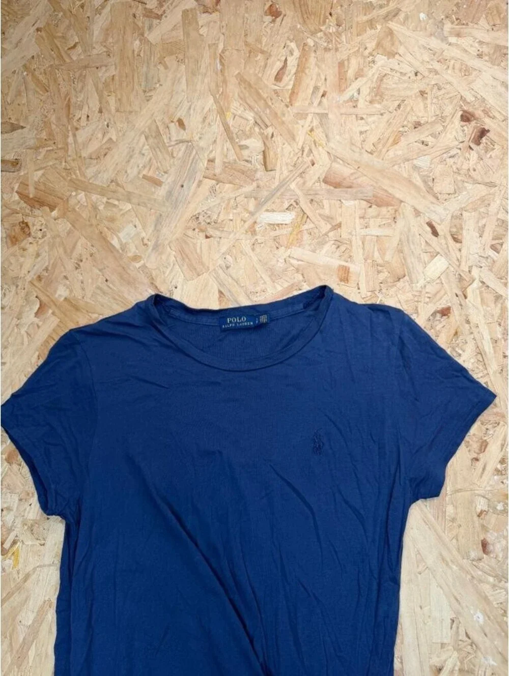 Polo Ralph Lauren Womens Dress S Blue Cotton Short Sleeve Tie Waist Knit Casual